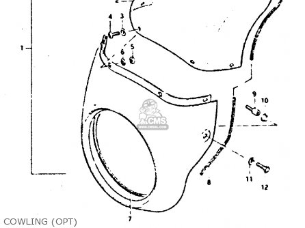 COWLING (OPT) - GS650G 1982 (Z) (E01 E02 E04 E06 E16 E18 E21 E22 E24 E39)
