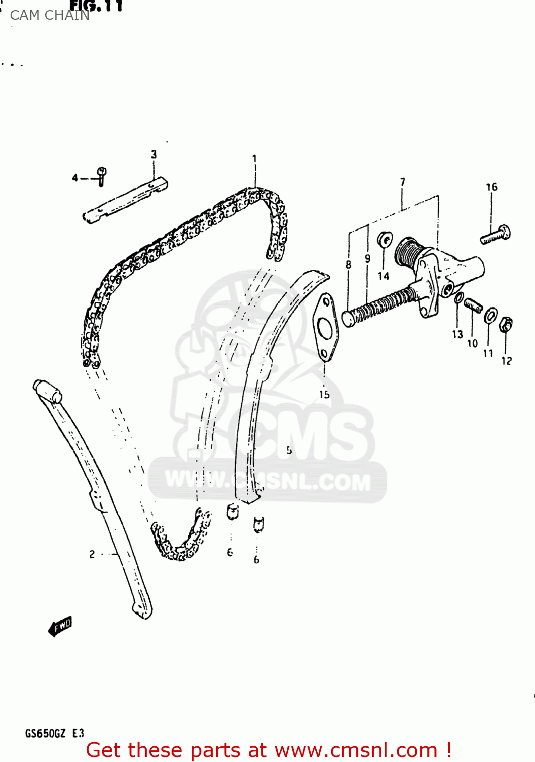 CAM CHAIN GS650G 1982 (Z) USA (E03)