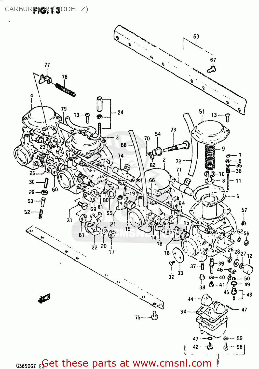 CARBURETOR (MODEL Z) GS650G 1982 (Z) USA (E03)