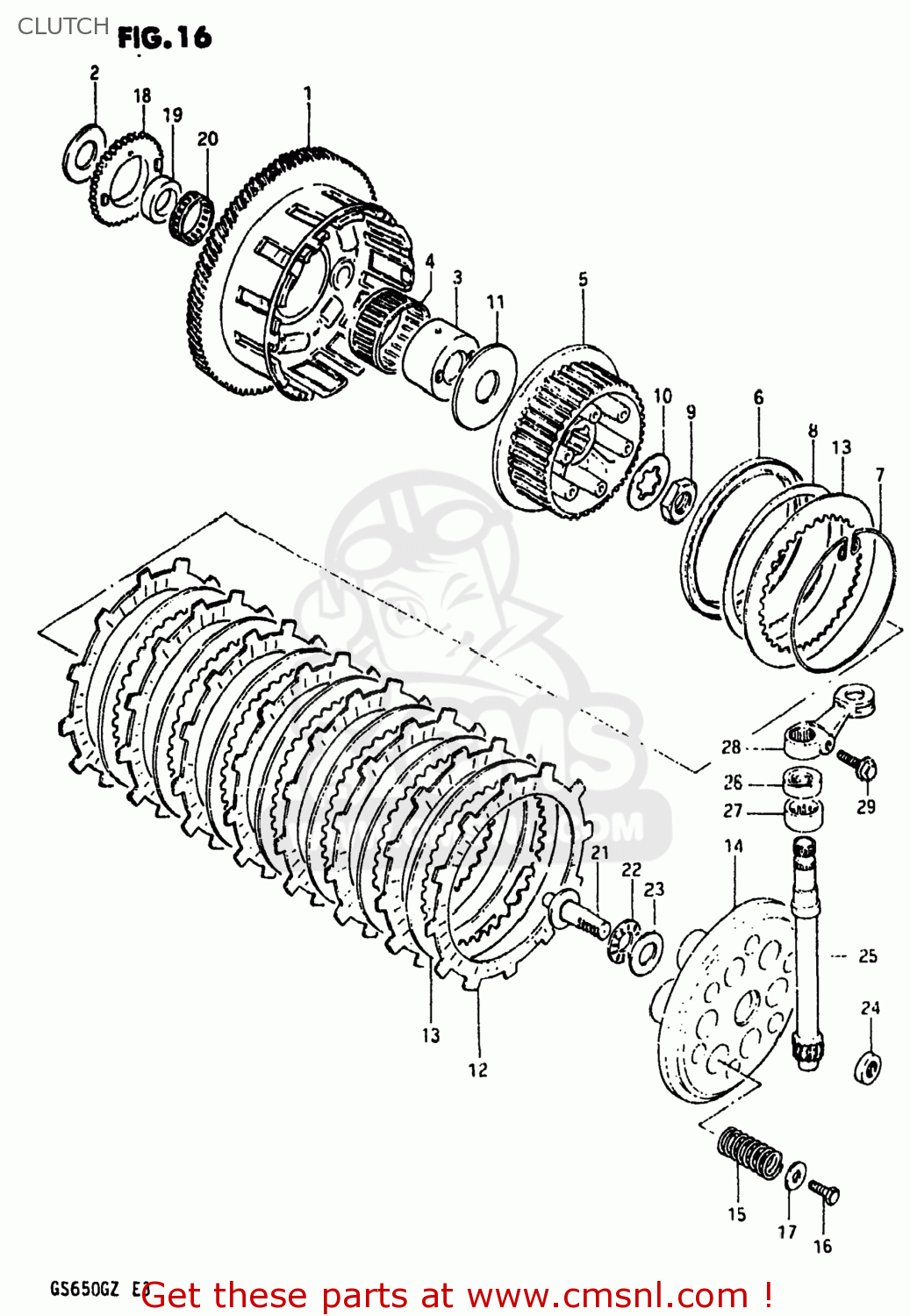 CLUTCH GS650G 1982 (Z) USA (E03)