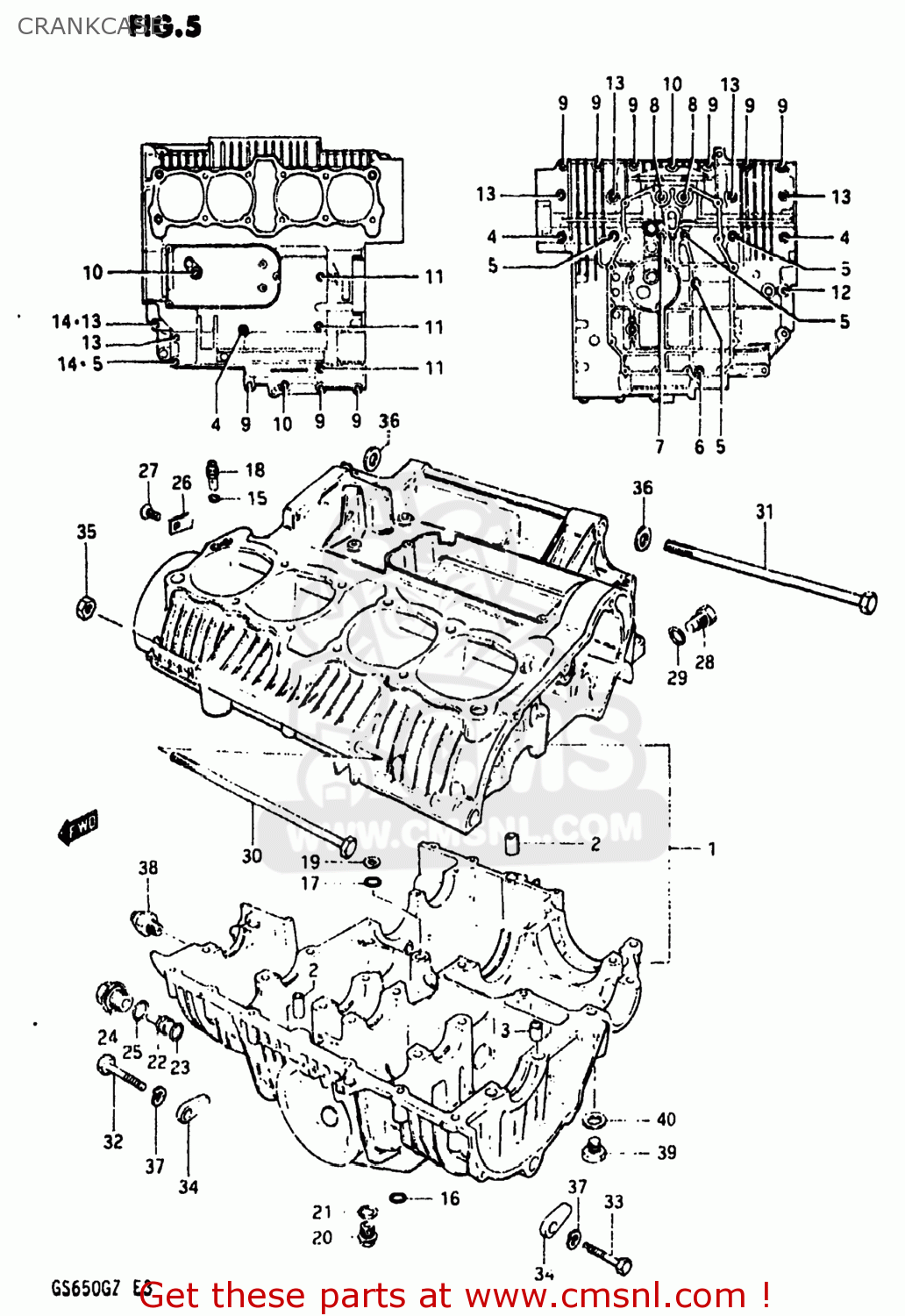 CRANKCASE GS650G 1982 (Z) USA (E03)