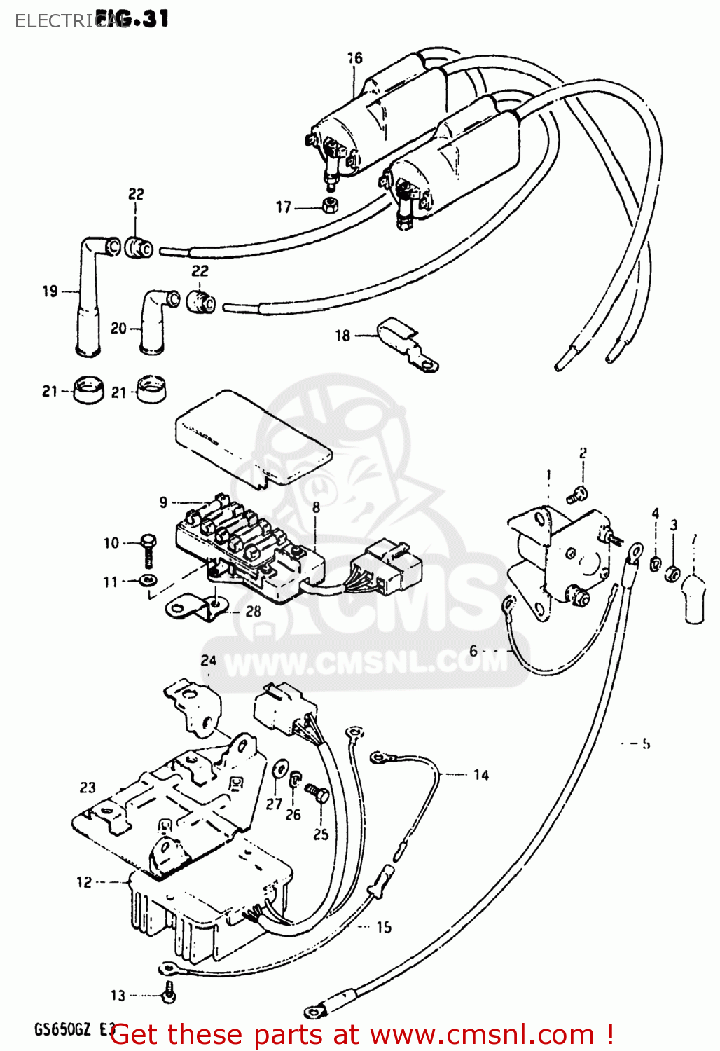 ELECTRICAL GS650G 1982 (Z) USA (E03)