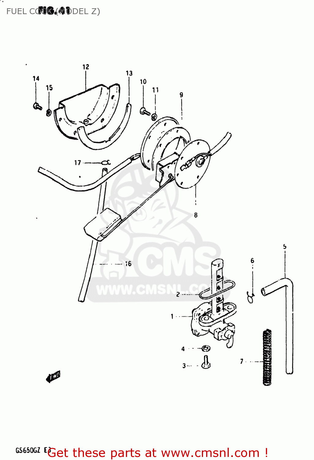 FUEL COCK (MODEL Z) GS650G 1982 (Z) USA (E03)