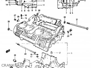 CRANKCASE - GS650G 1982 (Z) USA (E03)