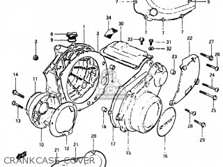 CRANKCASE COVER - GS650G 1982 (Z) USA (E03)