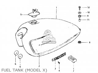 FUEL TANK (MODEL X) - GS650G 1982 (Z) USA (E03)