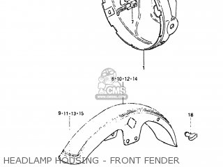 HEADLAMP HOUSING - FRONT FENDER - GS650G 1982 (Z) USA (E03)