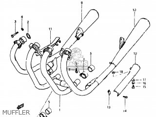 MUFFLER - GS650G 1982 (Z) USA (E03)