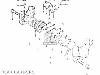 REAR CARIPERS - GS650G 1982 (Z) USA (E03)