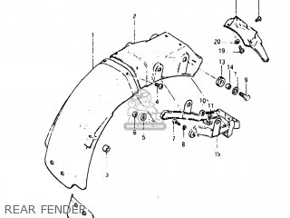 REAR FENDER - GS650G 1982 (Z) USA (E03)