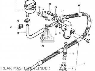 REAR MASTER CYLINDER - GS650G 1982 (Z) USA (E03)