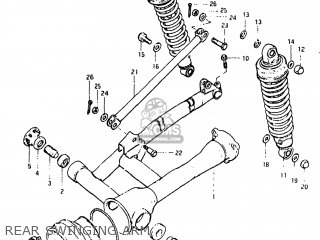 REAR SWINGING ARM - GS650G 1982 (Z) USA (E03)
