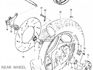 REAR WHEEL - GS650G 1982 (Z) USA (E03)