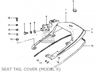 SEAT TAIL COVER (MODEL X) - GS650G 1982 (Z) USA (E03)