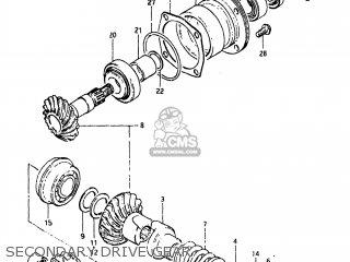 SECONDARY DRIVE GEAR - GS650G 1982 (Z) USA (E03)