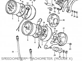 SPEEDOMETER - TACHOMETER (MODEL X) - GS650G 1982 (Z) USA (E03)