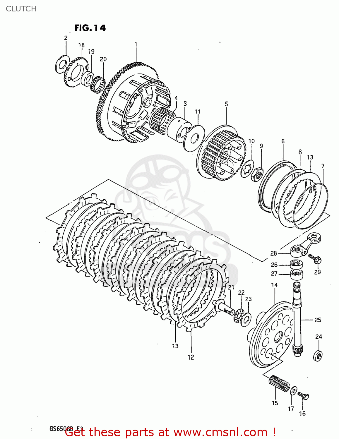 CLUTCH GS650G 1983 (D) USA (E03)