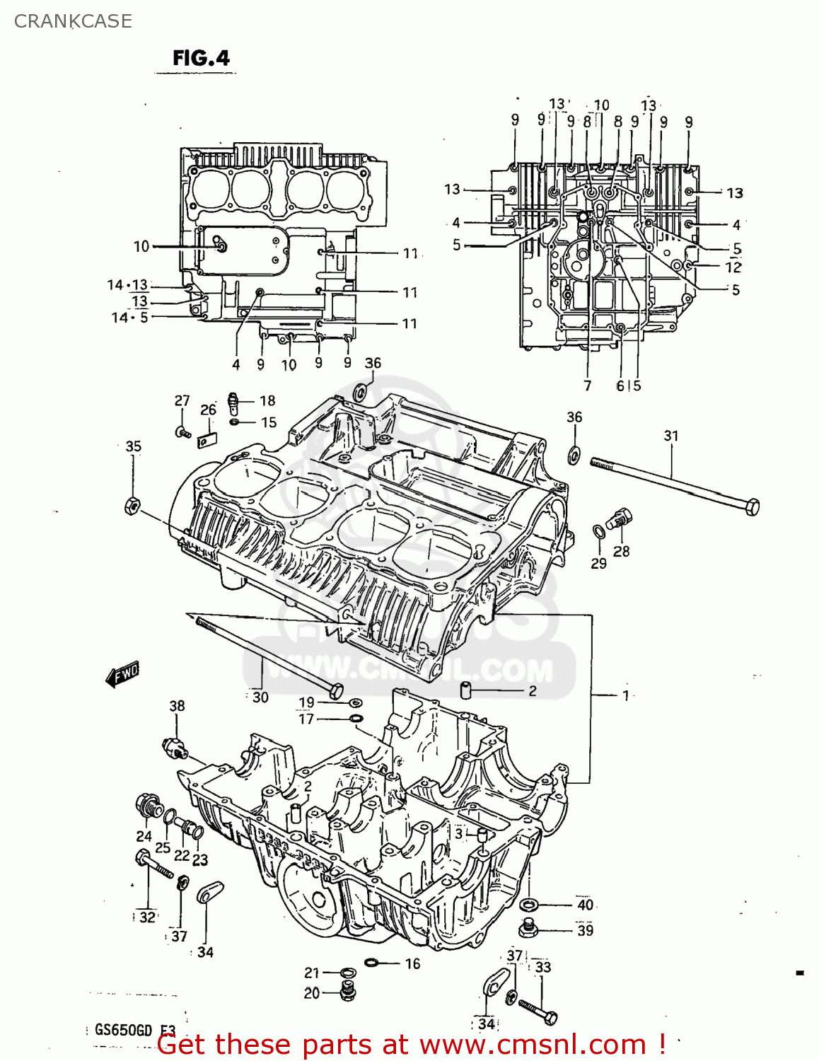 CRANKCASE GS650G 1983 (D) USA (E03)