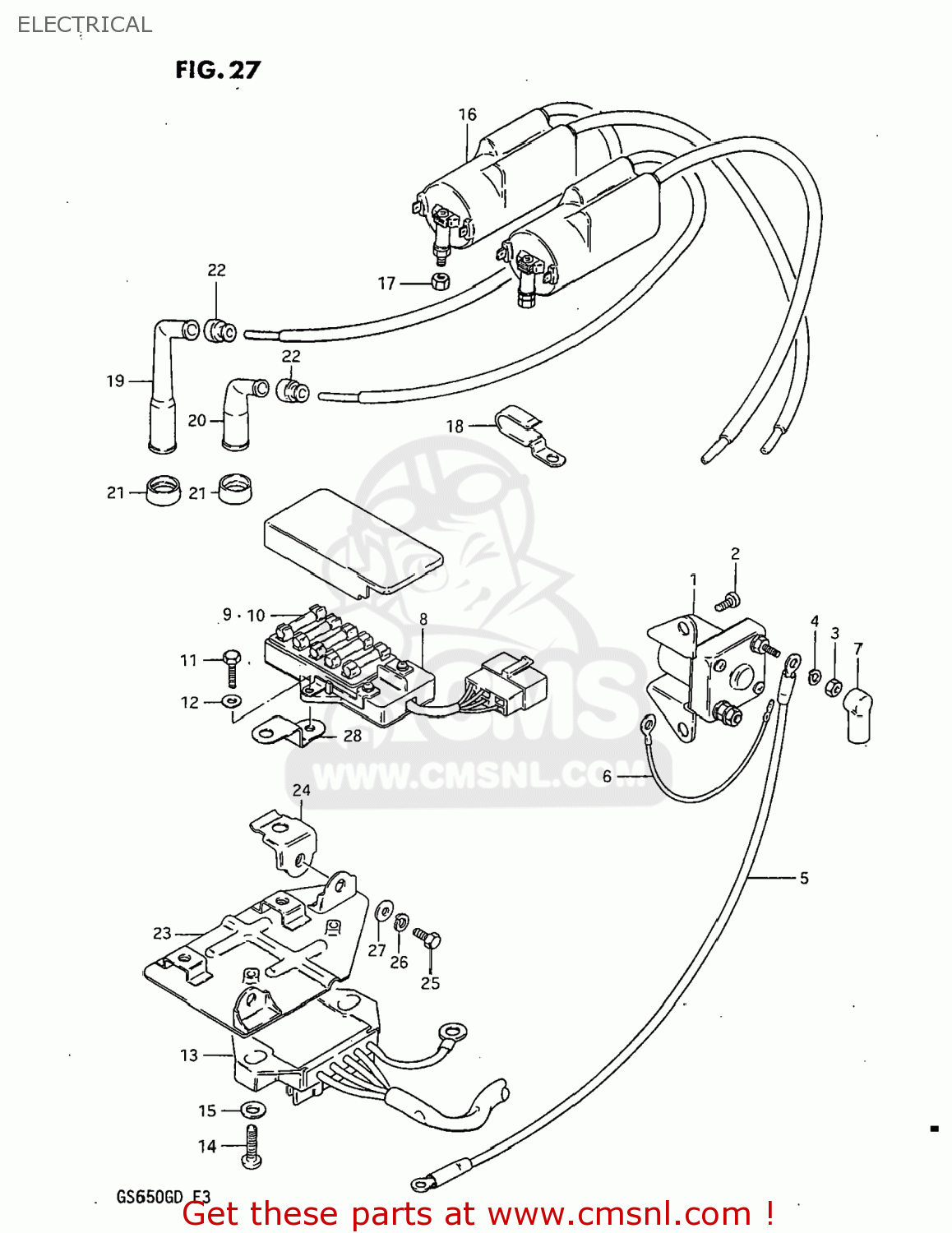 ELECTRICAL GS650G 1983 (D) USA (E03)