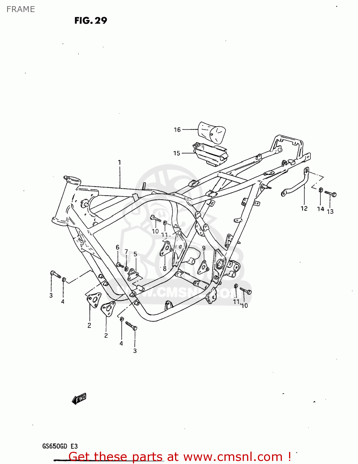 FRAME GS650G 1983 (D) USA (E03)