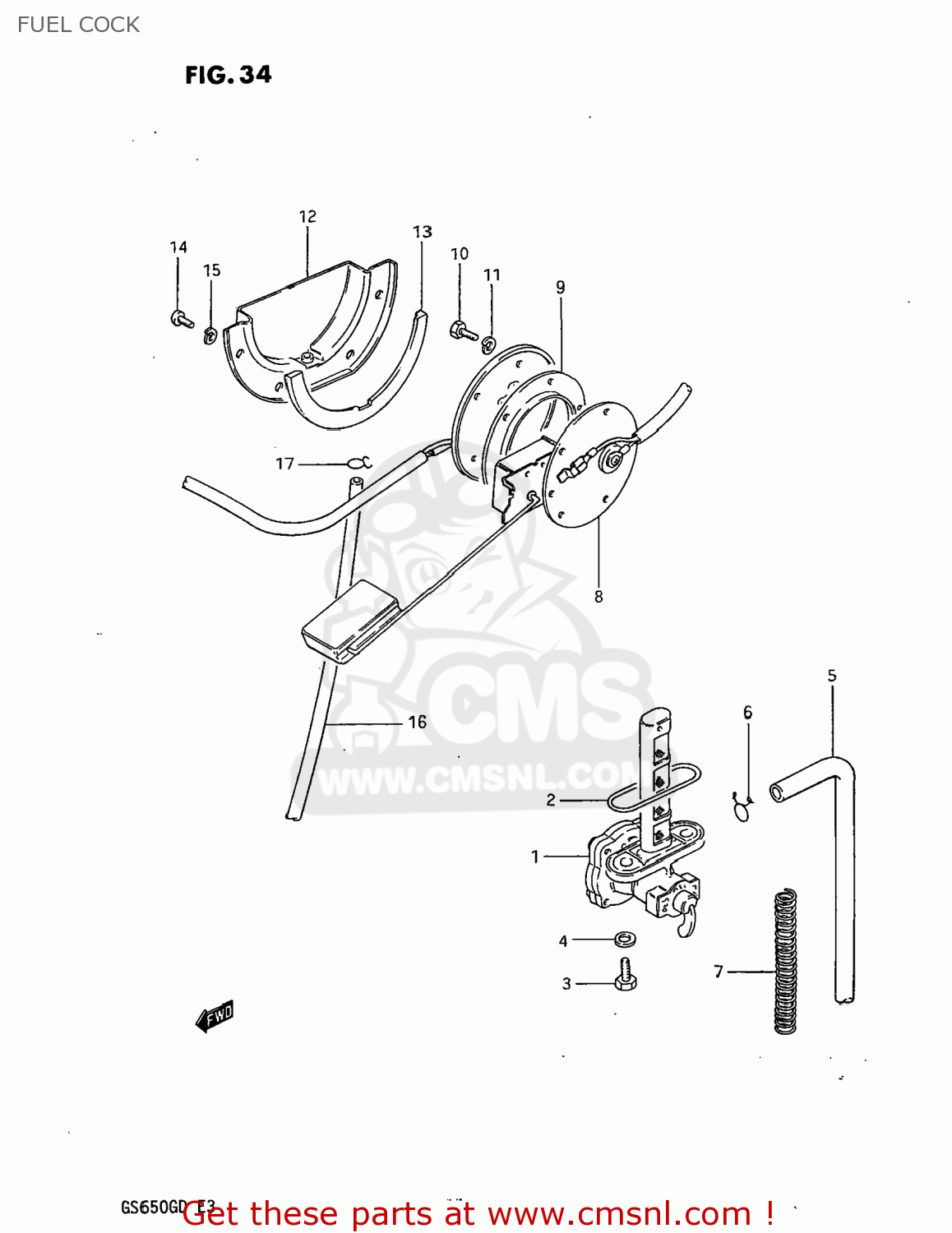FUEL COCK GS650G 1983 (D) USA (E03)