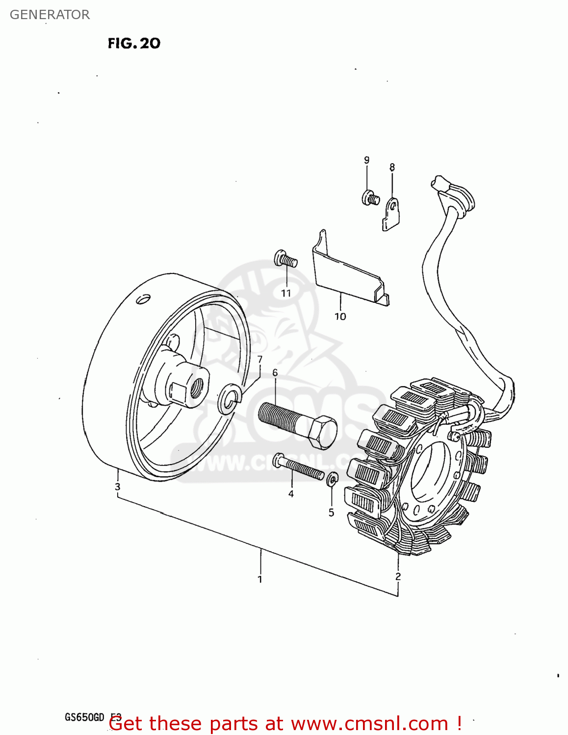 GENERATOR GS650G 1983 (D) USA (E03)