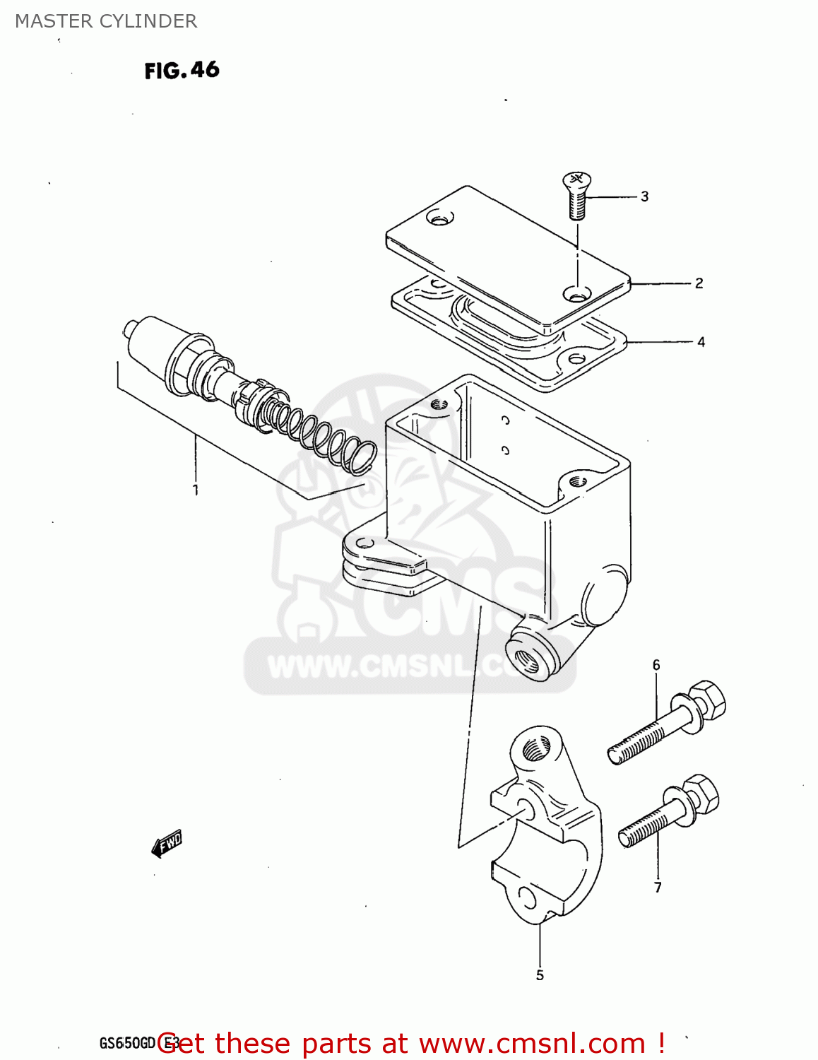 MASTER CYLINDER GS650G 1983 (D) USA (E03)