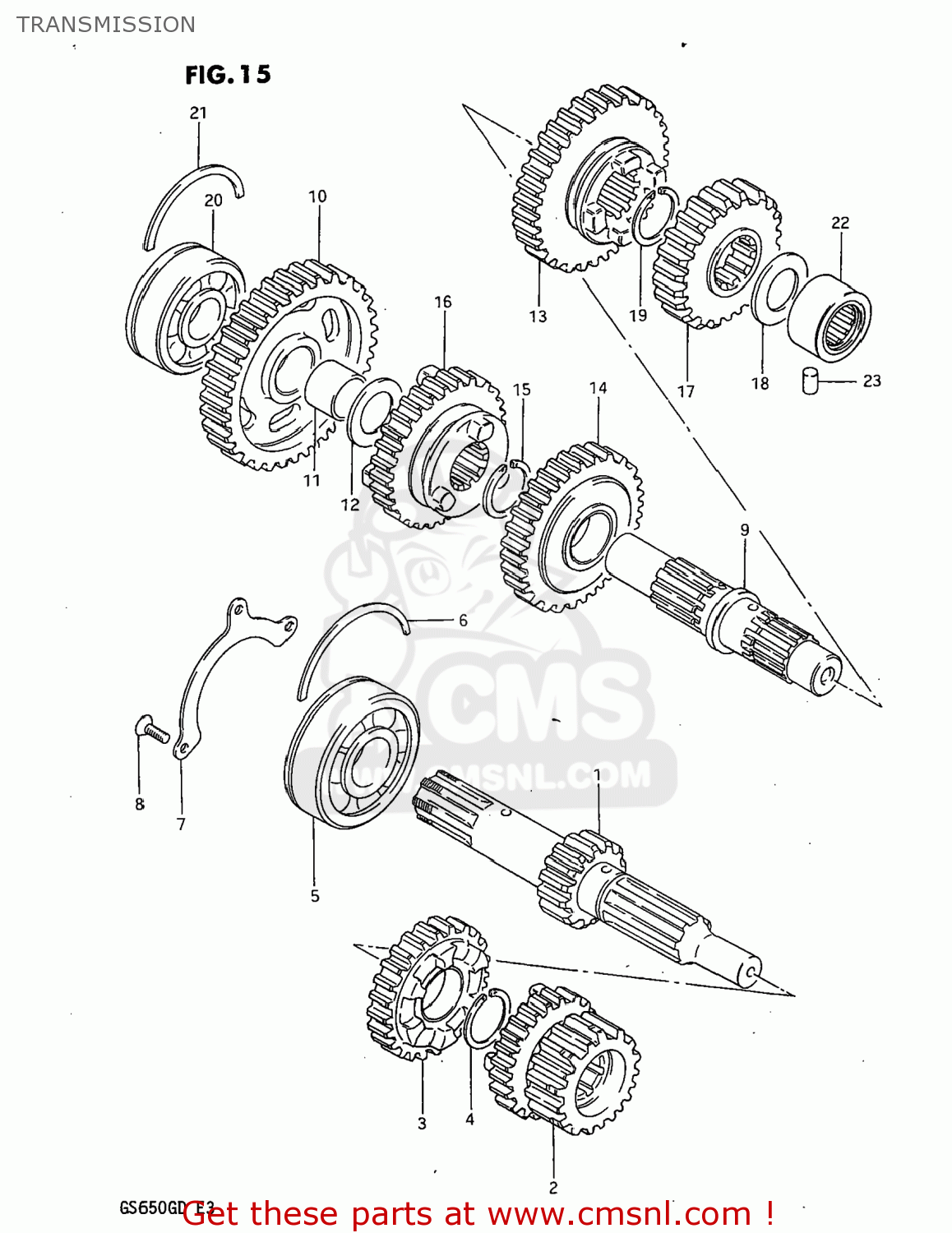 TRANSMISSION GS650G 1983 (D) USA (E03)