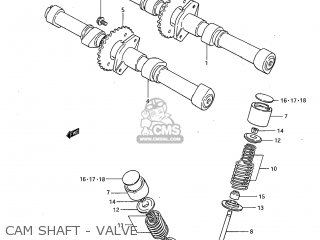 CAM SHAFT - VALVE - GS650G 1983 (D) USA (E03)