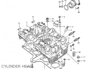 CYLINDER HEAD - GS650G 1983 (D) USA (E03)