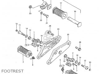 FOOTREST - GS650G 1983 (D) USA (E03)