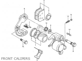 FRONT CALIPERS - GS650G 1983 (D) USA (E03)
