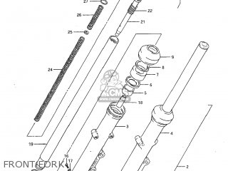 FRONT FORK - GS650G 1983 (D) USA (E03)