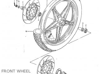 FRONT WHEEL - GS650G 1983 (D) USA (E03)