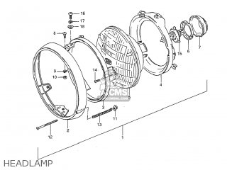 HEADLAMP - GS650G 1983 (D) USA (E03)