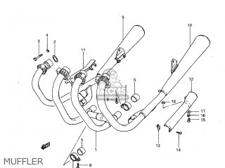 MUFFLER - GS650G 1983 (D) USA (E03)