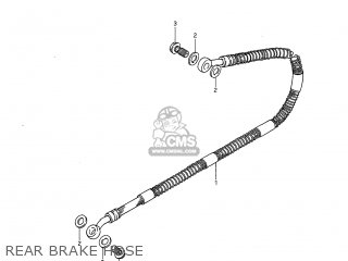 REAR BRAKE HOSE - GS650G 1983 (D) USA (E03)