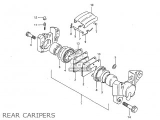 REAR CARIPERS - GS650G 1983 (D) USA (E03)