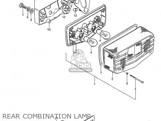 REAR COMBINATION LAMP - GS650G 1983 (D) USA (E03)