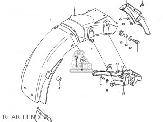 REAR FENDER - GS650G 1983 (D) USA (E03)