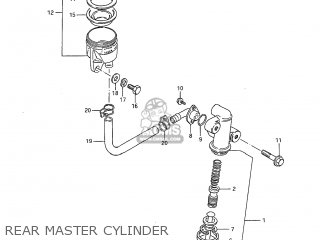 REAR MASTER CYLINDER - GS650G 1983 (D) USA (E03)