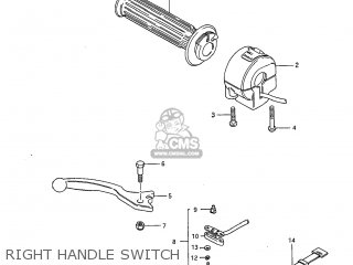 RIGHT HANDLE SWITCH - GS650G 1983 (D) USA (E03)