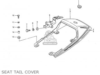 SEAT TAIL COVER - GS650G 1983 (D) USA (E03)