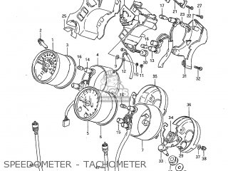 SPEEDOMETER - TACHOMETER - GS650G 1983 (D) USA (E03)