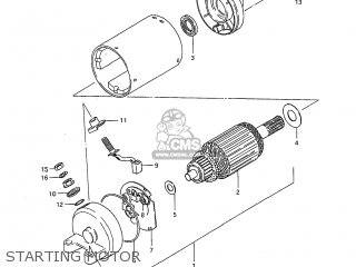 STARTING MOTOR - GS650G 1983 (D) USA (E03)