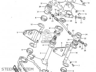 STEERING STEM - GS650G 1983 (D) USA (E03)