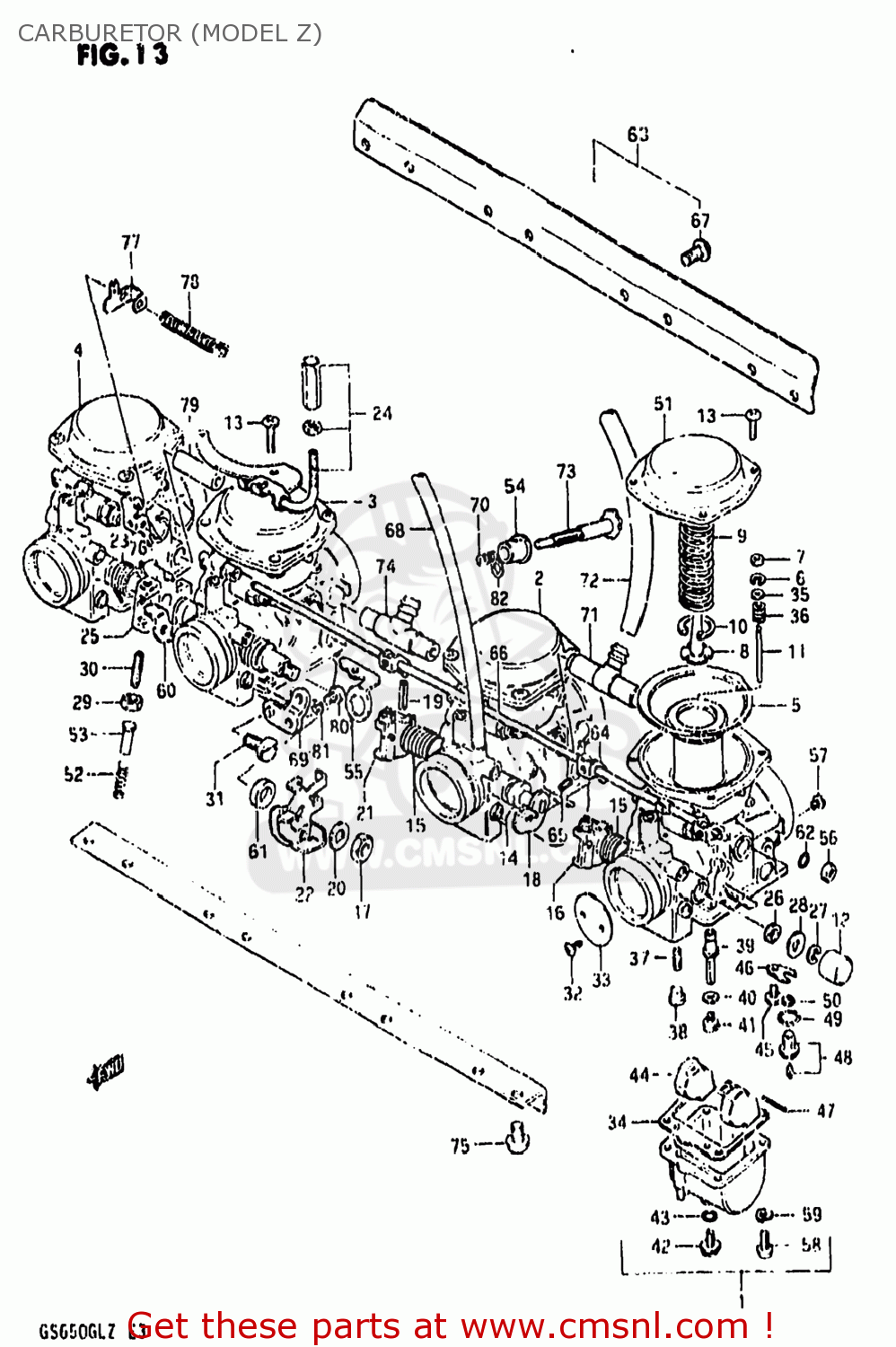 CARBURETOR (MODEL Z) GS650GL 1981 (X) USA (E03)