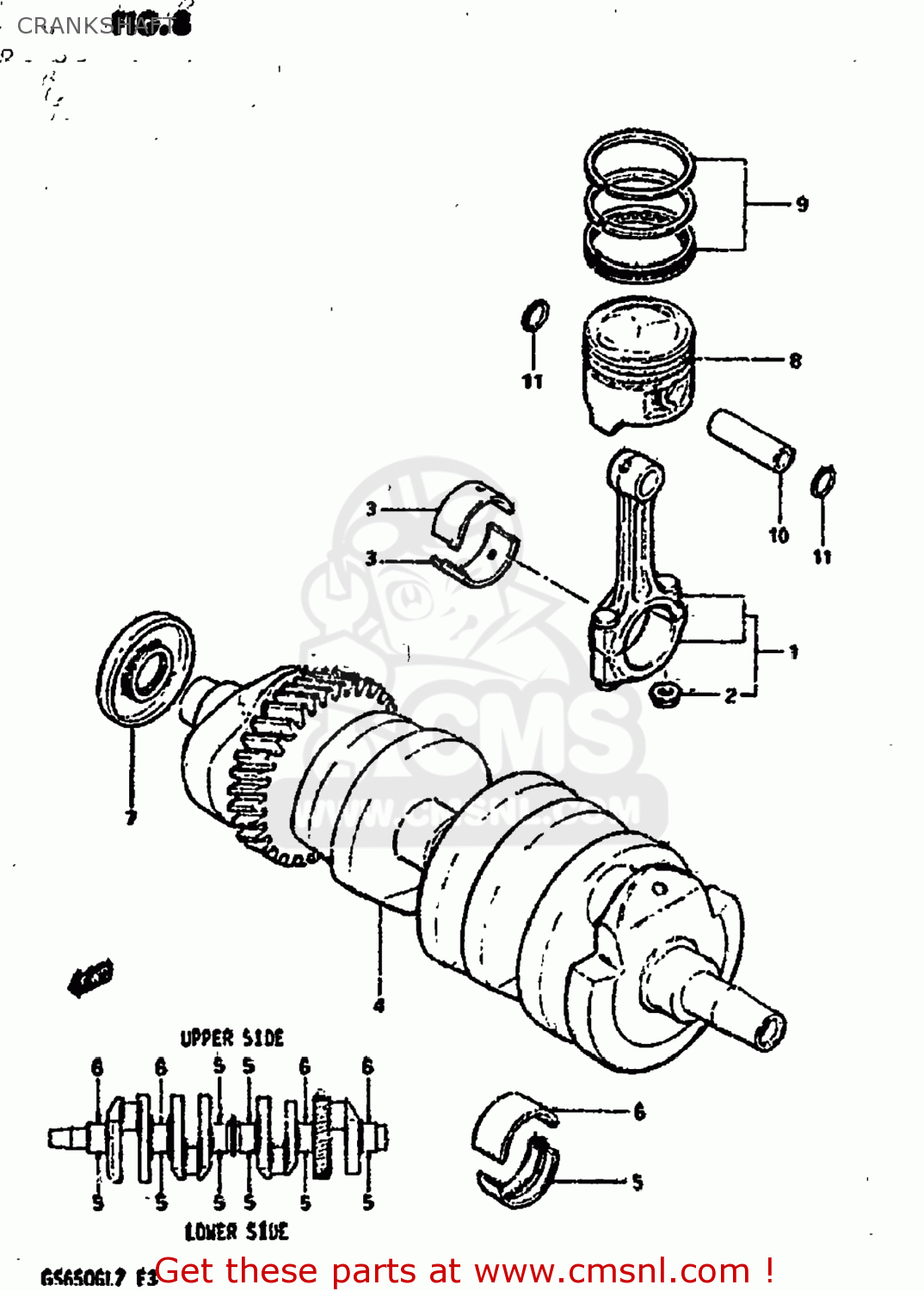 CRANKSHAFT GS650GL 1981 (X) USA (E03)