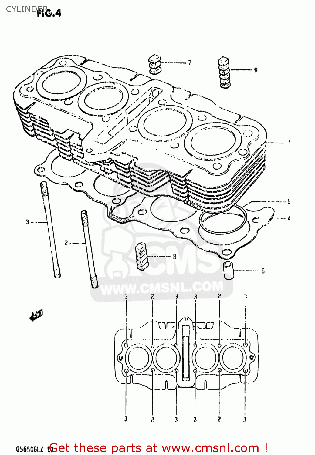 CYLINDER GS650GL 1981 (X) USA (E03)
