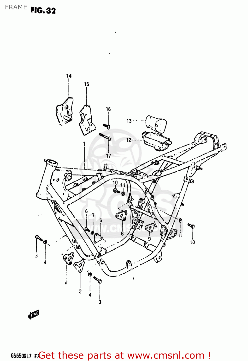 FRAME GS650GL 1981 (X) USA (E03)